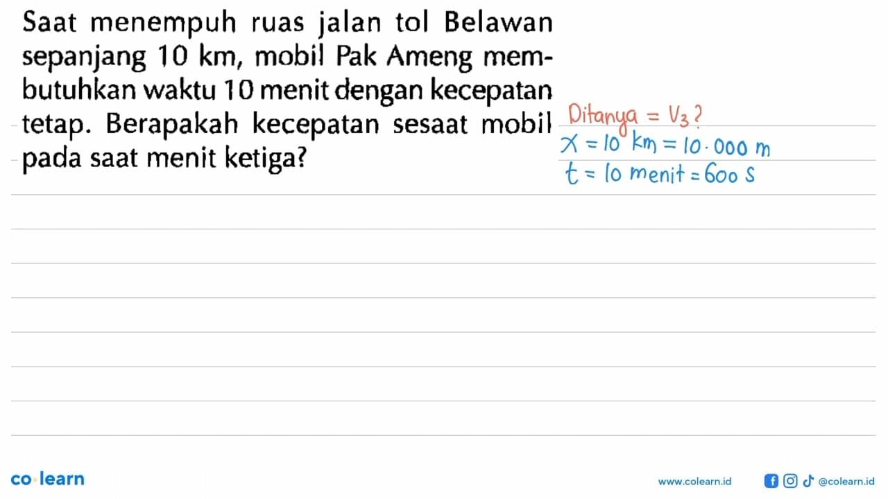 Saat menempuh ruas jalan tol Belawan sepanjang 10 km, mobil