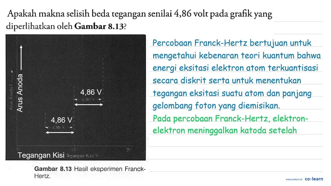 Apakah makna selisih beda tegangan senilai 4,86 volt pada