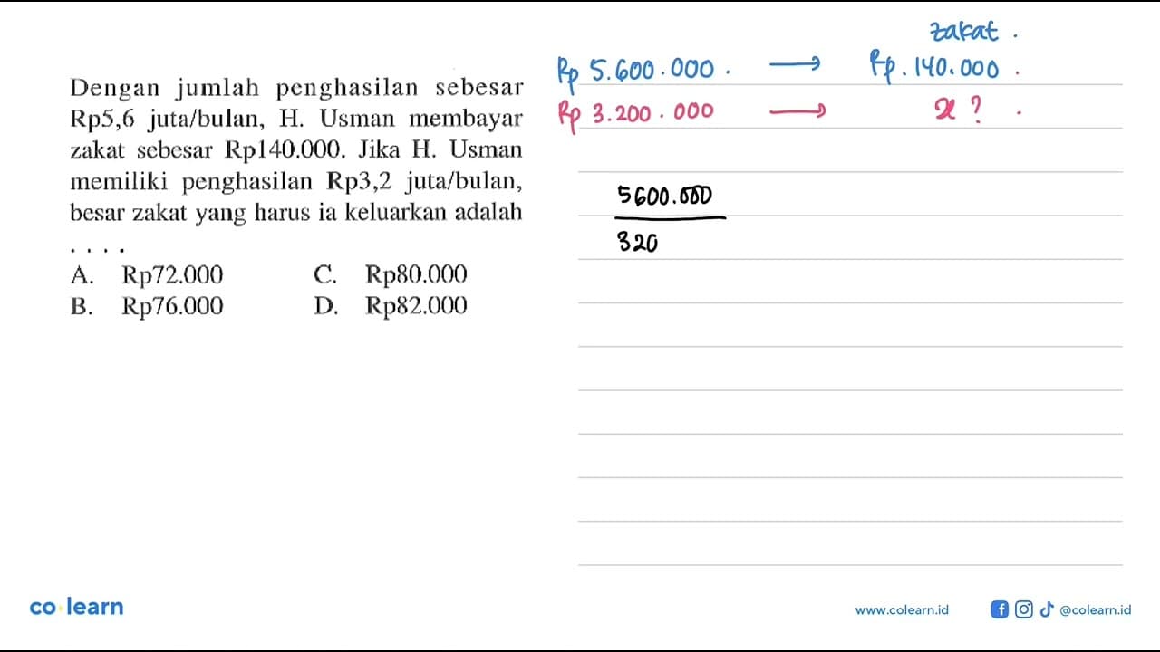 Dengan jumlah penghasilan sebesar Rp5,6 juta/bulan, H.Usman