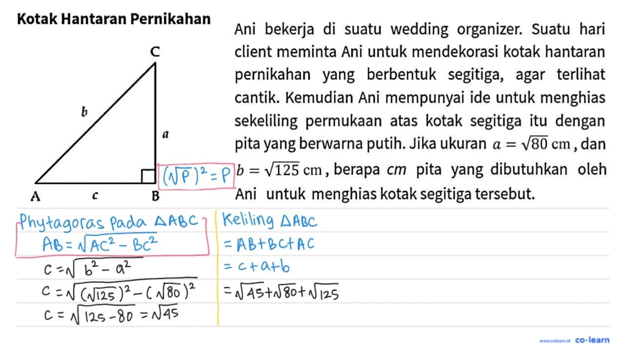 Kotak Hantaran Pernikahan A B C a b c Ani bekerja di suatu