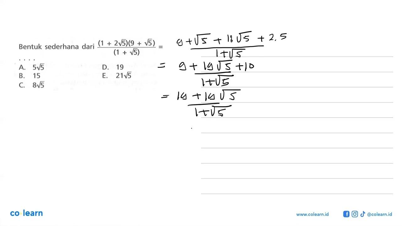 Bentuk sederhana dari (1+2