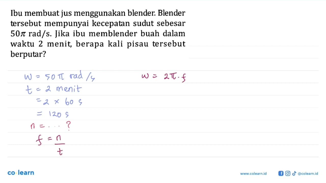 Ibu membuat jus menggunakan blender. Blender tersebut