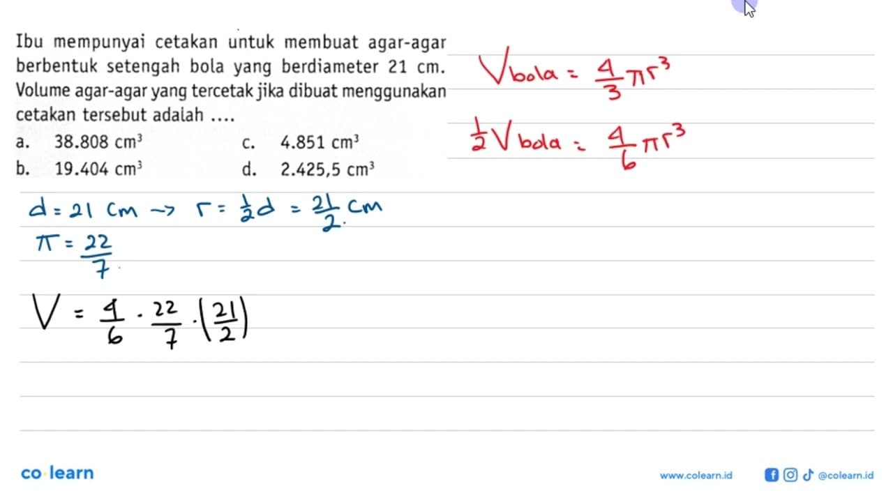 Ibu mempunyai cetakan untuk membuat agar-agar berbentuk