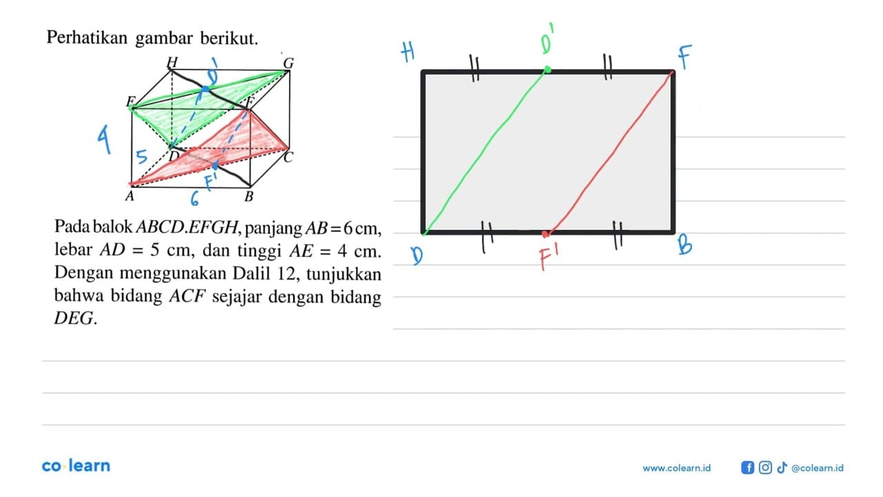 Perhatikan gambar berikut. H G E F D C A B Pada balok