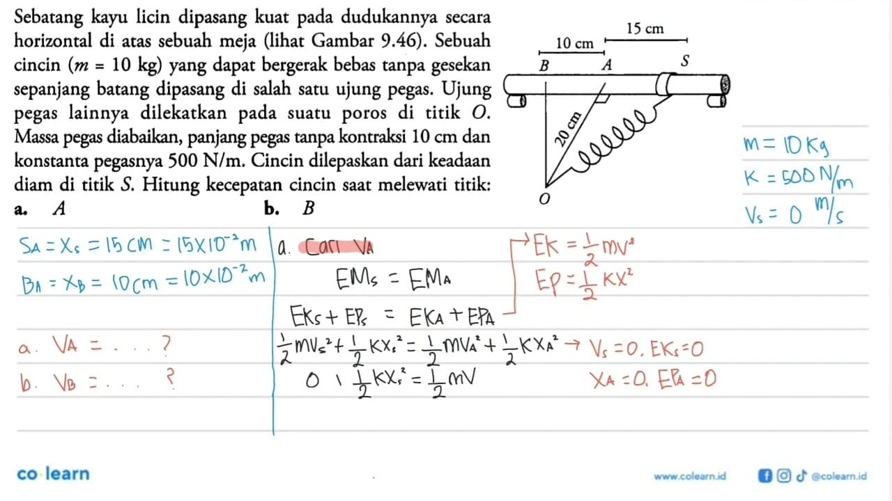 Sebatang kayu licin dipasang kuat pada dudukannya secara