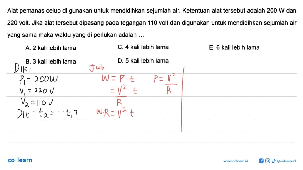 Alat pemanas celup di gunakan untuk mendidihkan sejumlah