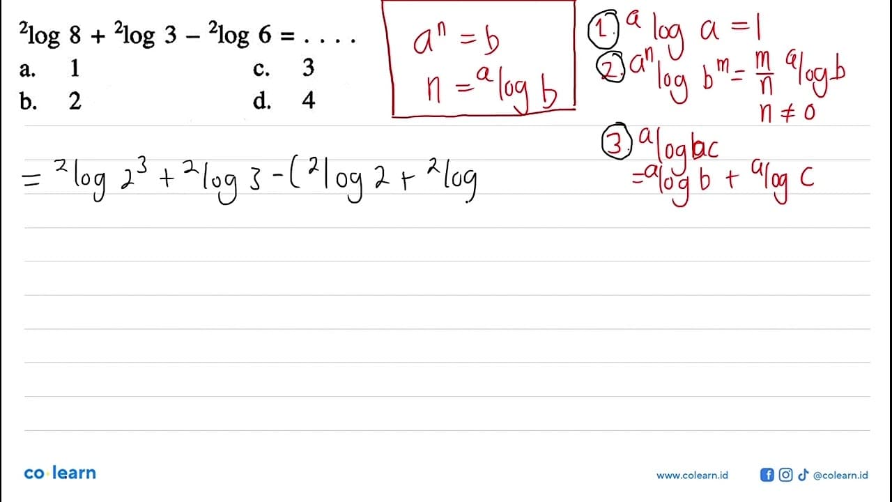 2log8+2log3-2log6= . . . .