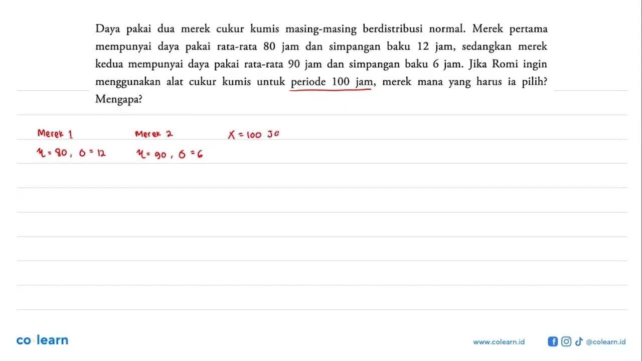 Daya pakai dua merek cukur kumis masing-masing