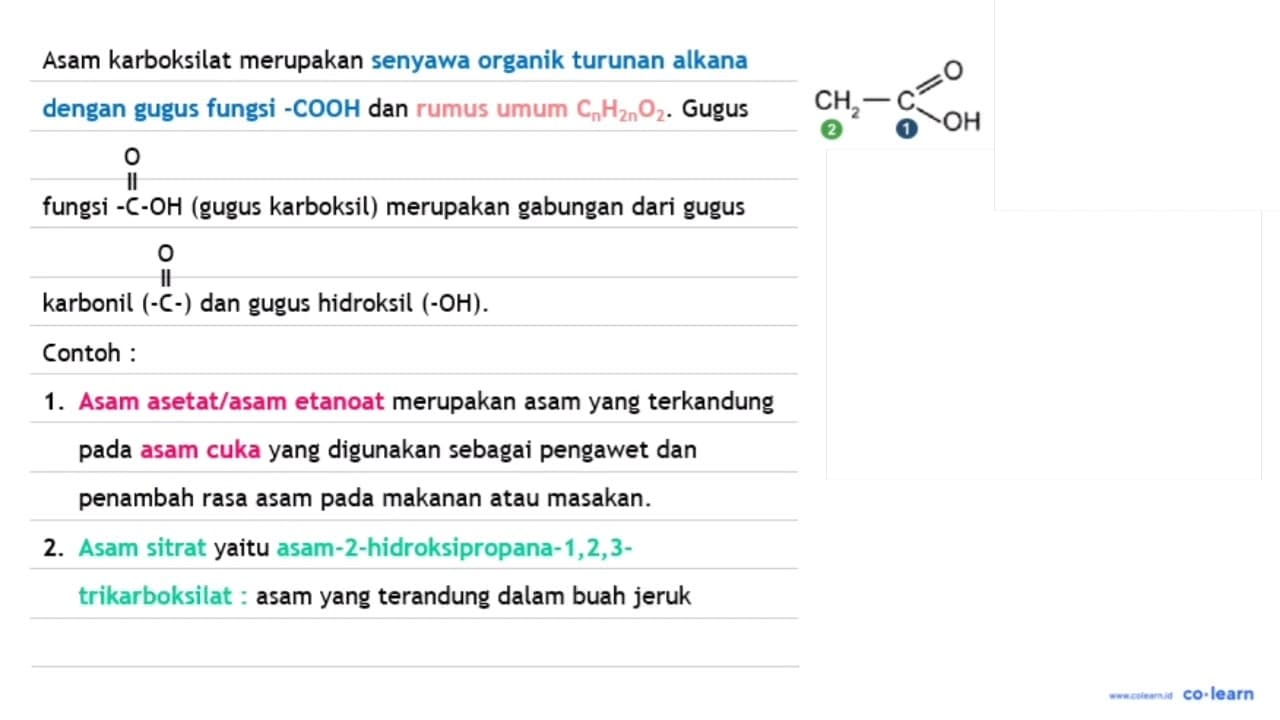 Asam yang terkandung dalam buah anggur adalah asam .... a.