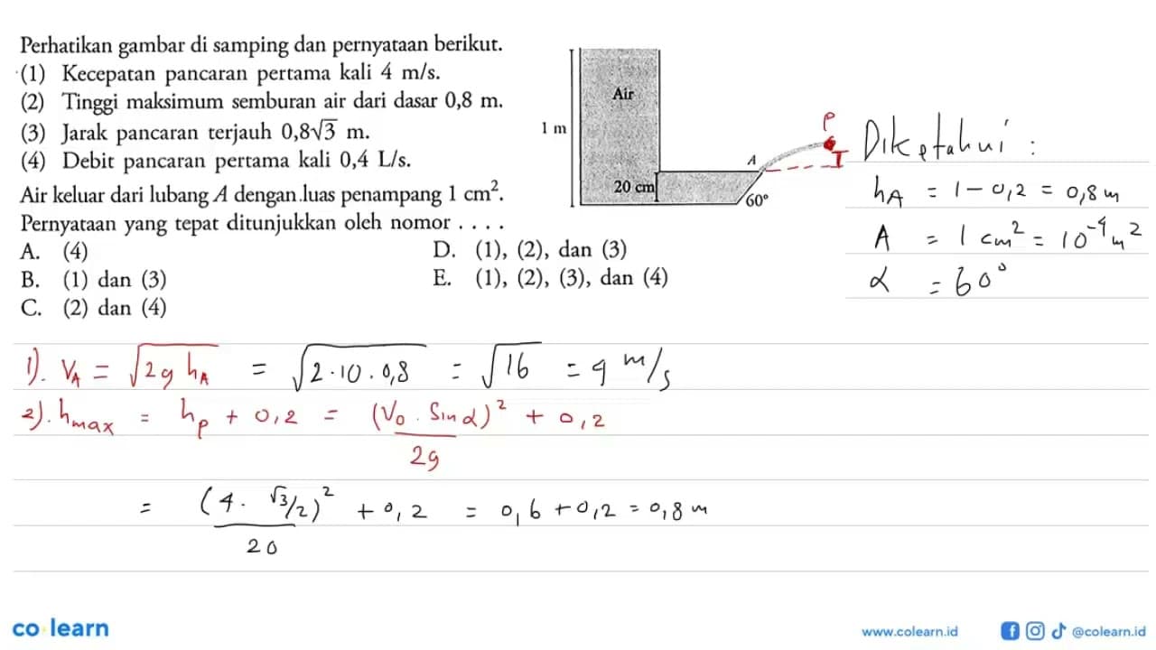 Perhatikan gambar di samping dan pernyataan berikut. (1)