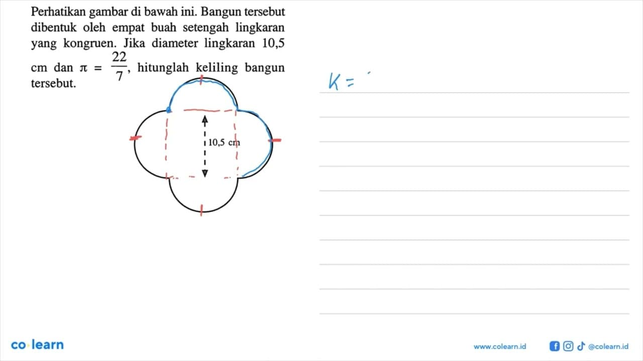 Perhatikan gambar di bawah ini. Bangun tersebut dibentuk