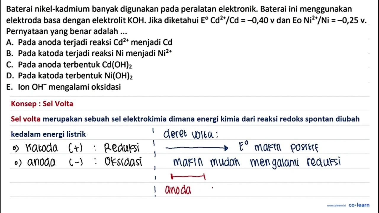 Baterai nikel-kadmium banyak digunakan pada peralatan