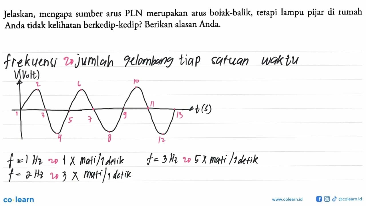 Jelaskan, mengapa sumber arus PLN merupakan arus