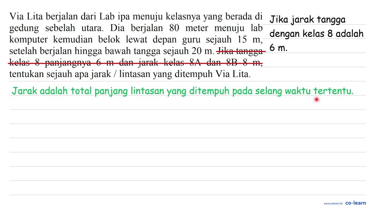 Via Lita berjalan dari Lab ipa menuju kelasnya yang berada