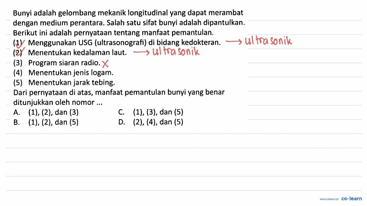 Bunyi adalah gelombang mekanik longitudinal yang dapat