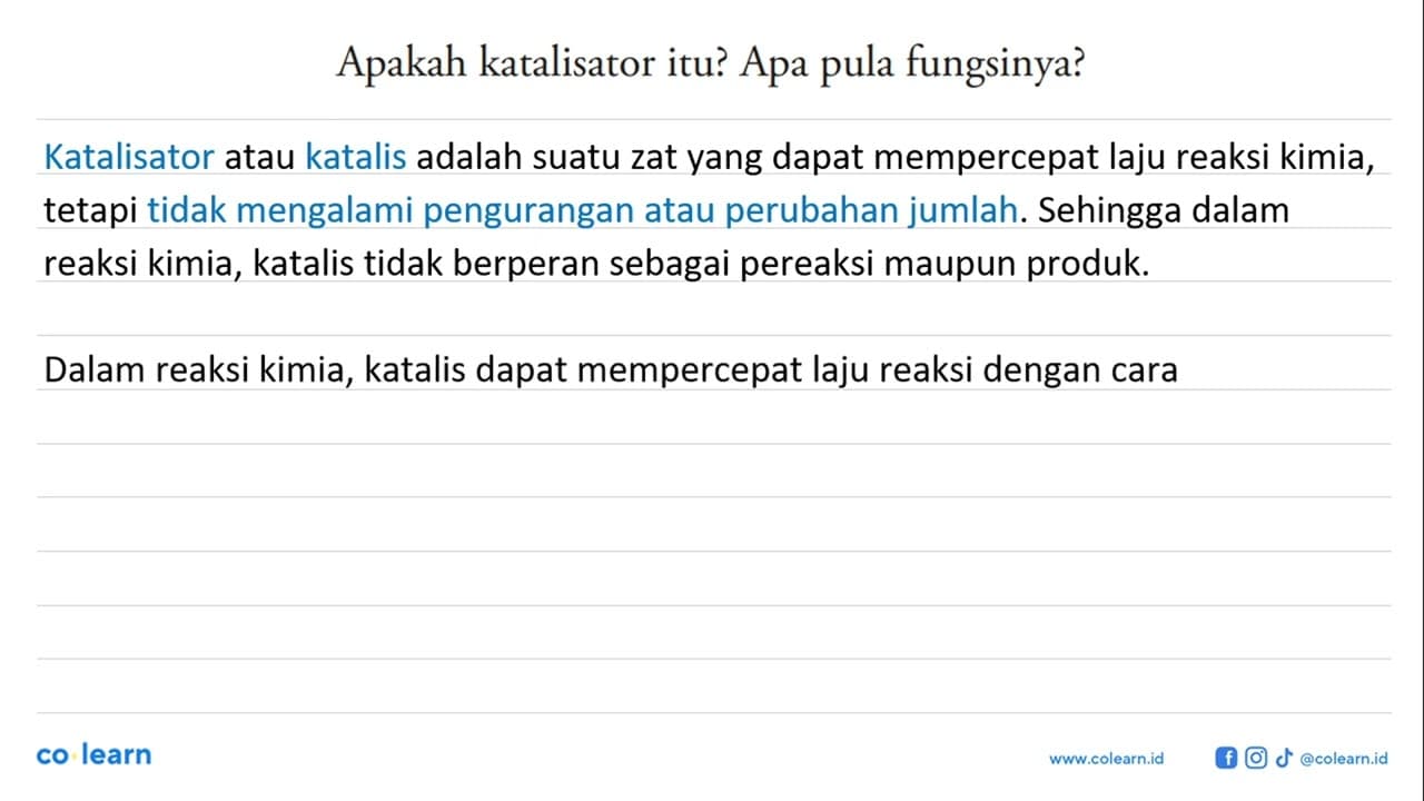 Apakah katalisator itu? Apa pula fungsinya?