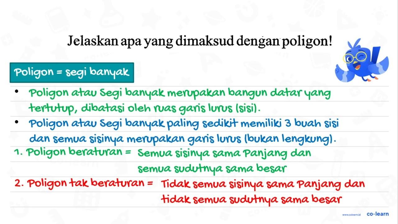 Jelaskan apa yang dimaksud dengan poligon!