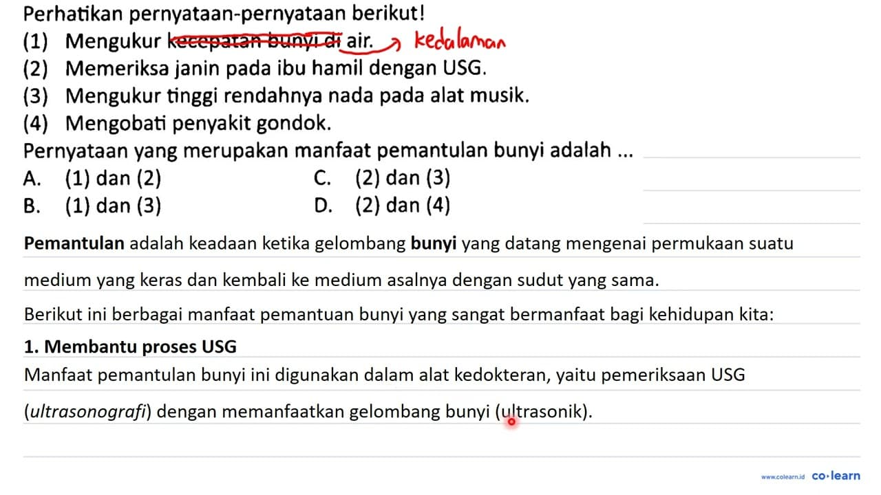 Perhatikan pernyataan-pernyataan berikut! (1) Mengukur