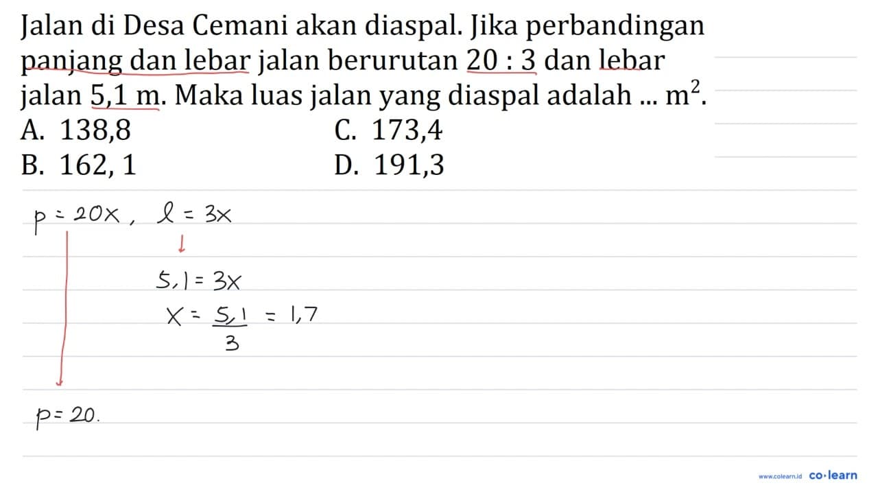 Jalan di Desa Cemani akan diaspal. Jika perbandingan