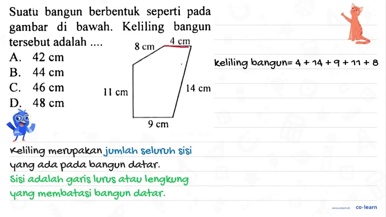 Suatu bangun berbentuk seperti pada gambar di bawah.