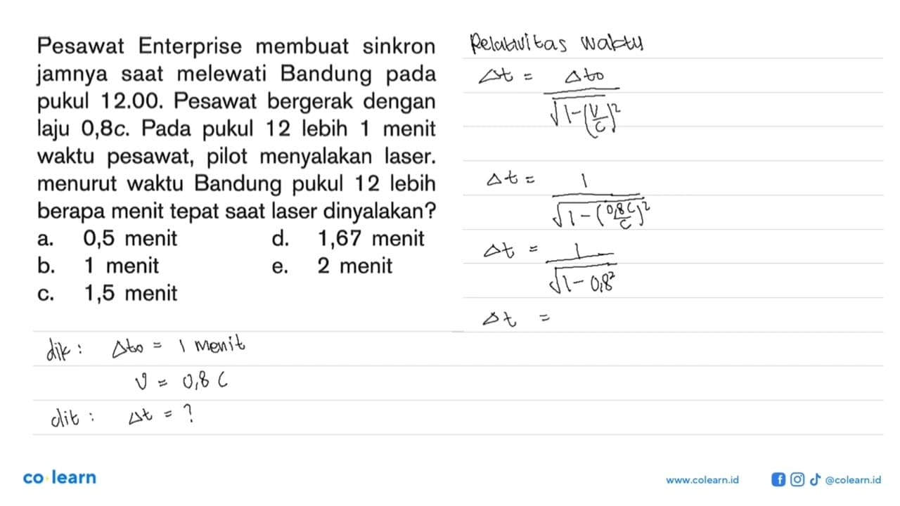 Pesawat Enterprise membuat sinkron jamnya saat melewati