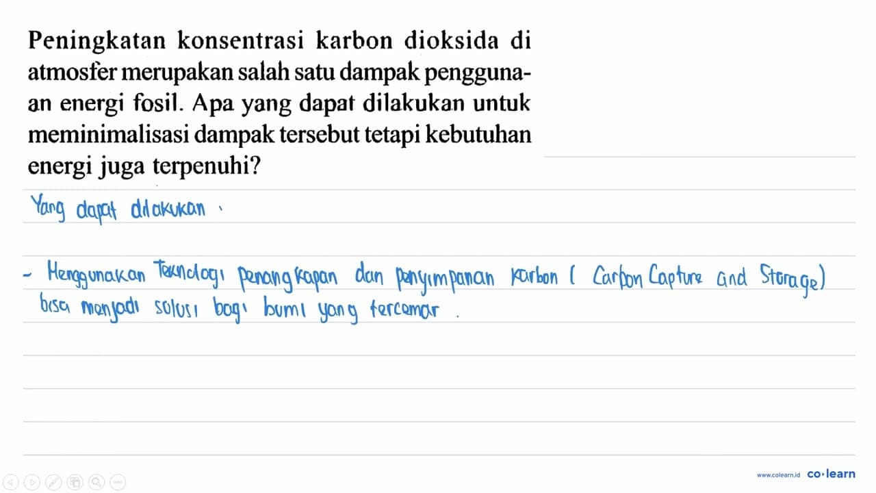 Peningkatan konsentrasi karbon dioksida di atmosfer