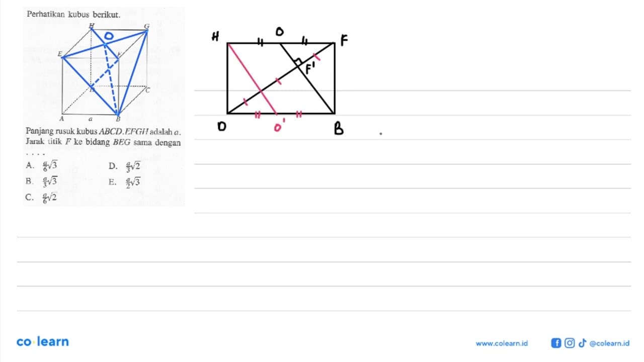 Perhatikan kubus berikut. Panjang rusuk kubus ABCD.EFGH