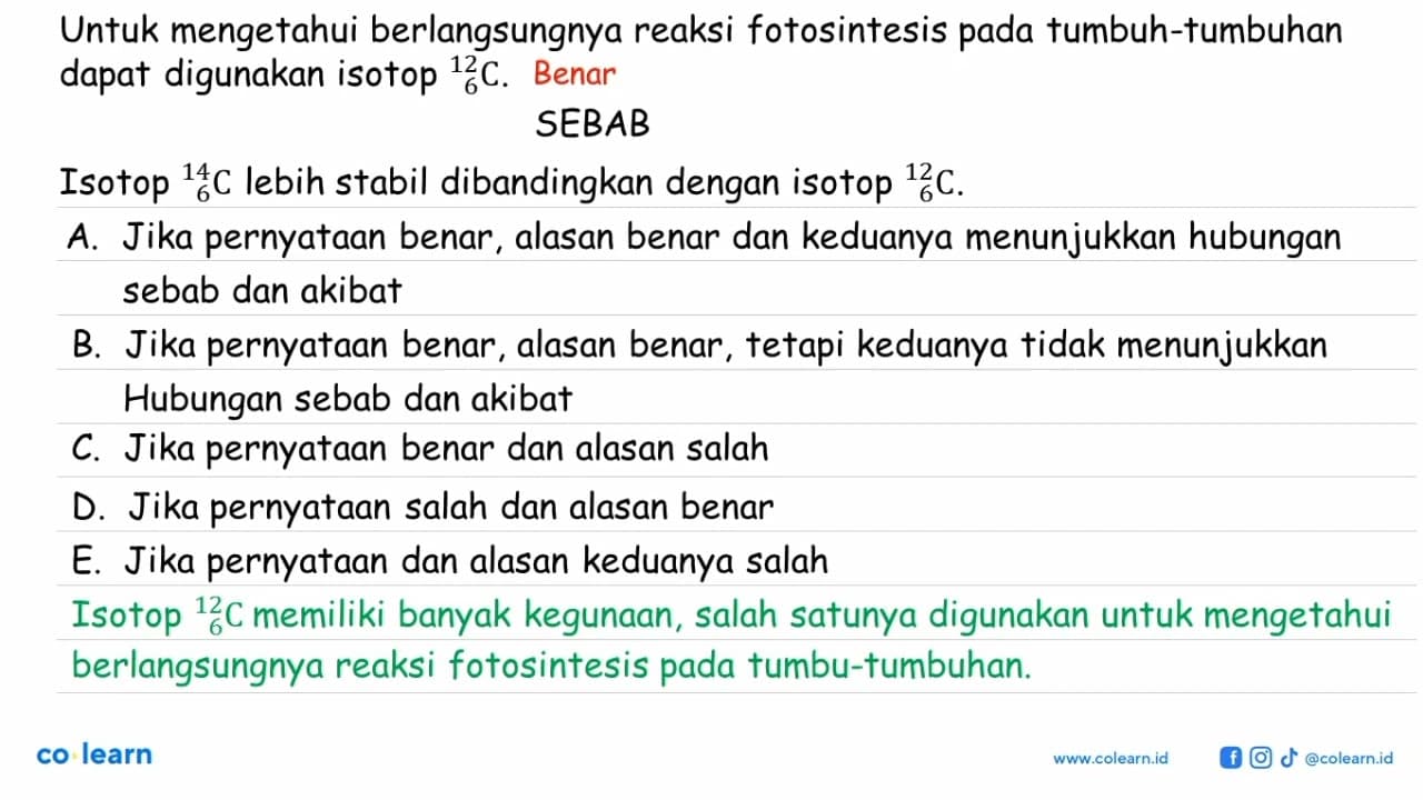 Untuk mengetahui berlangsungnya reaksi fotosintesis pada