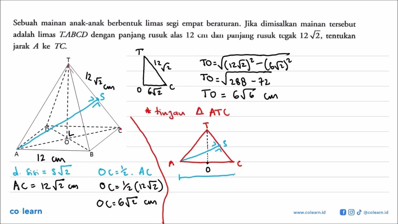 Sebuah mainan anak-anak berbentuk limas segi empat