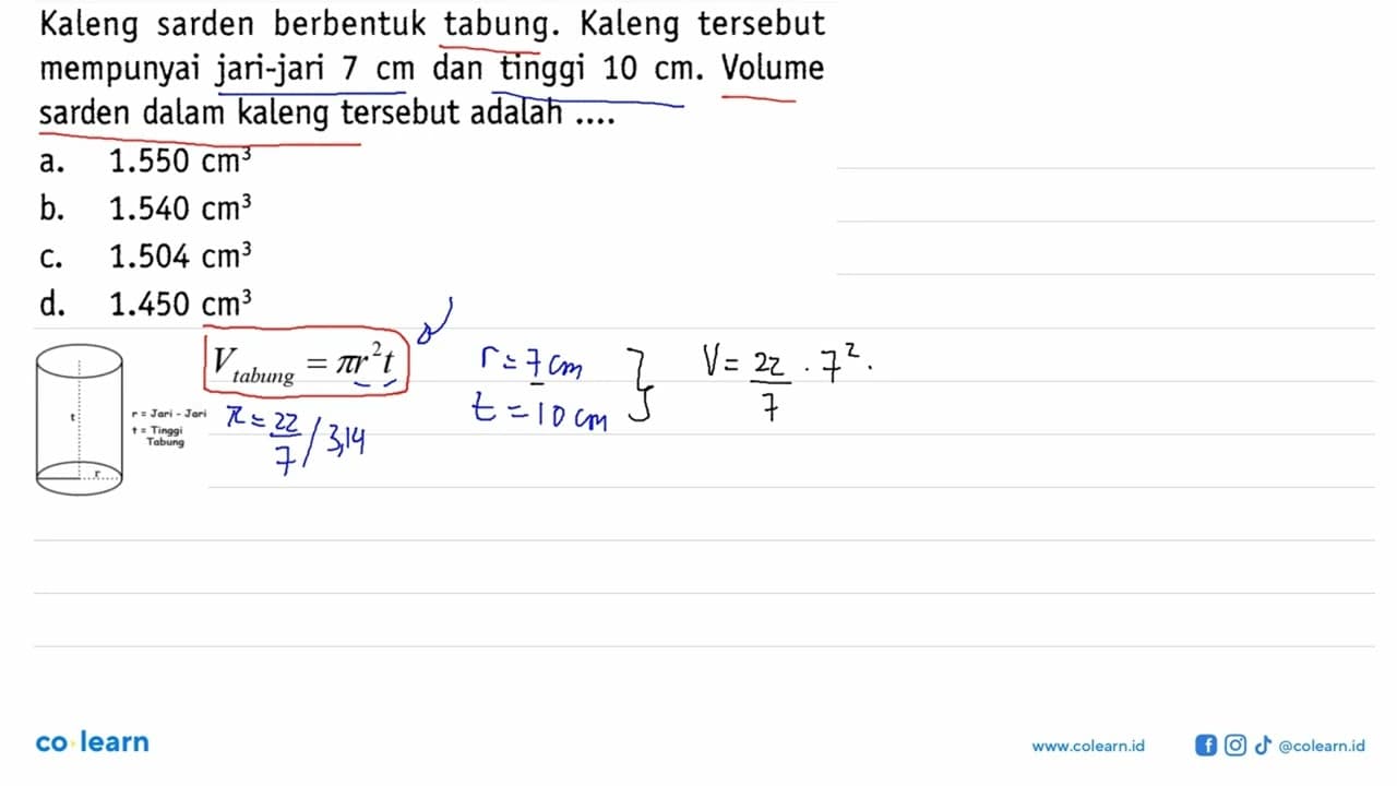 Kaleng sarden berbentuk tabung. Kaleng tersebut mempunyai