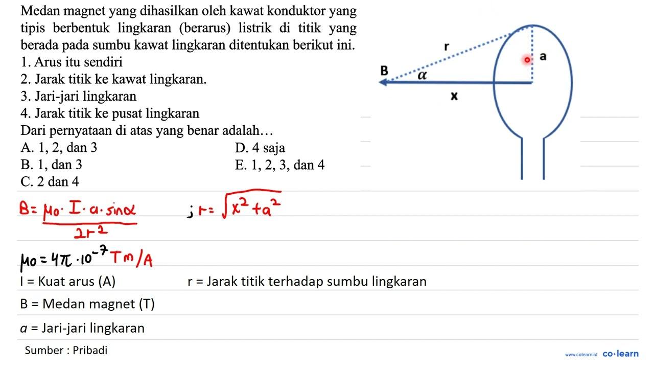 Medan magnet yang dihasilkan oleh kawat konduktor yang