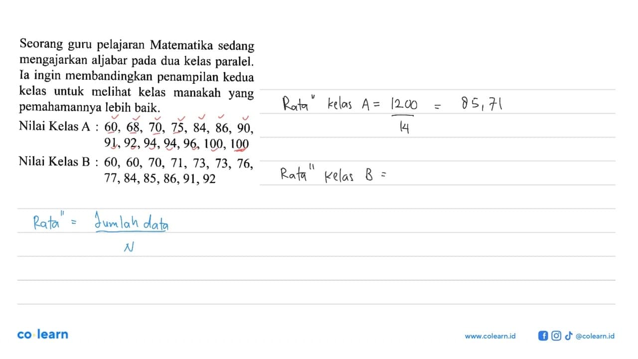 Seorang guru pelajaran Matematika sedang mengajarkan