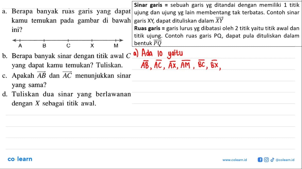 a. Berapa banyak ruas garis yang dapat kamu temukan pada