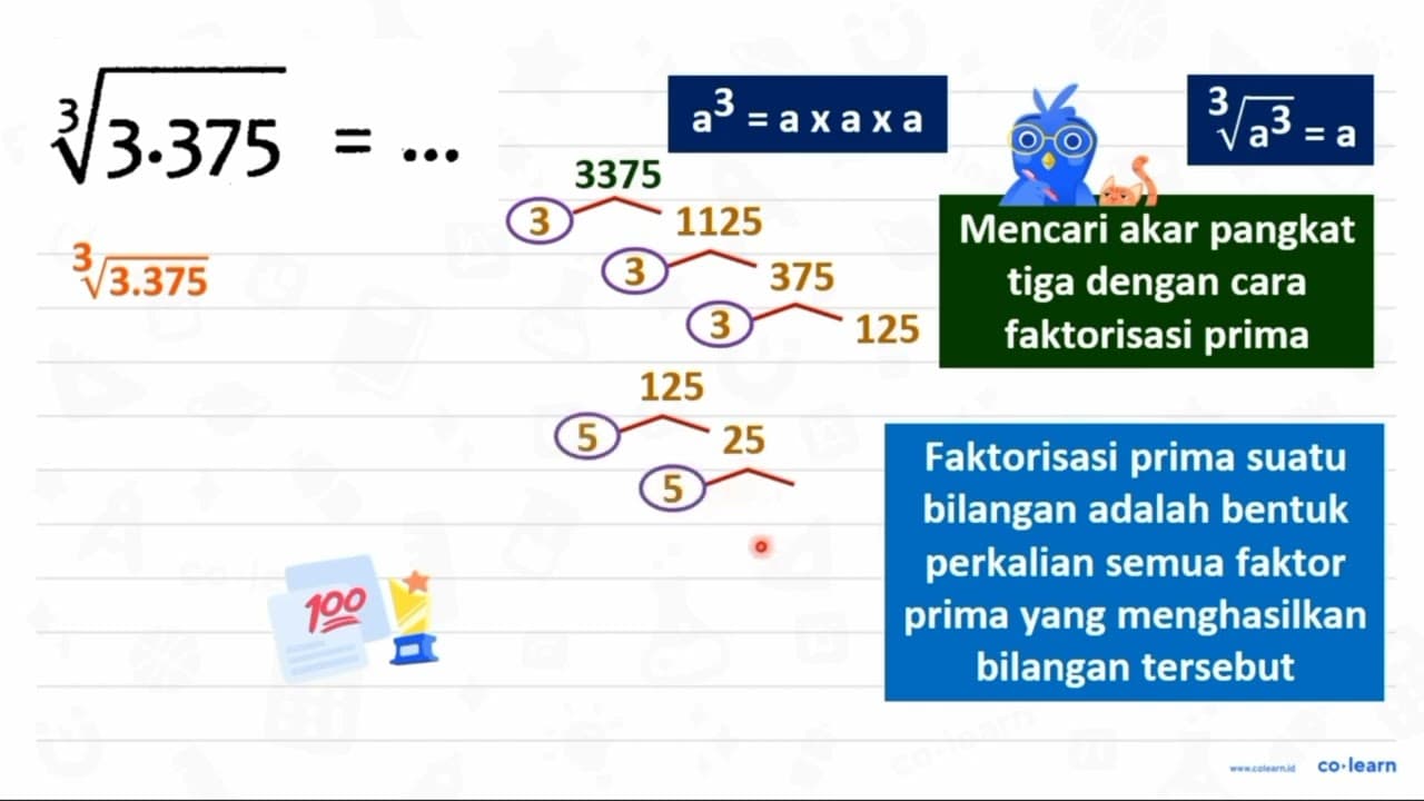 akar pangkat 3 dari (3.375)=...