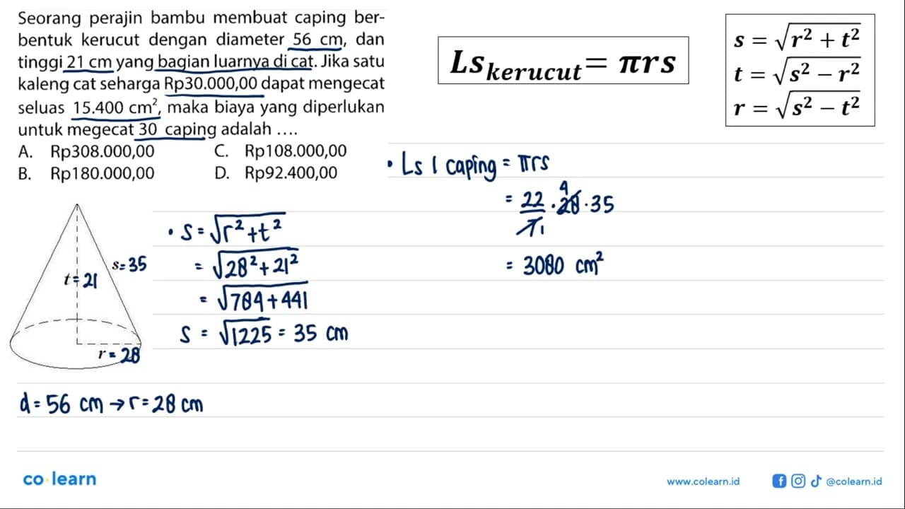 Seorang perajin bambu membuat caping berbentuk kerucut