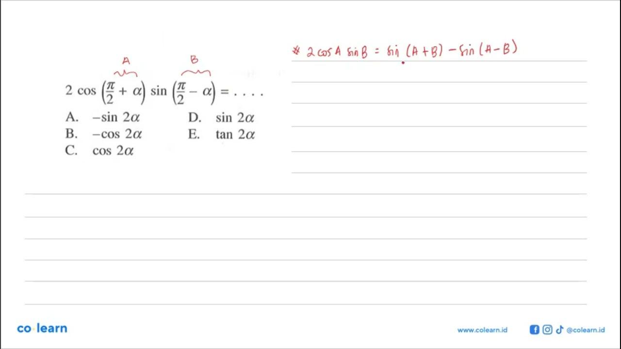 2cos(pi/2+alpha)sin(pi/2+alpha)=...