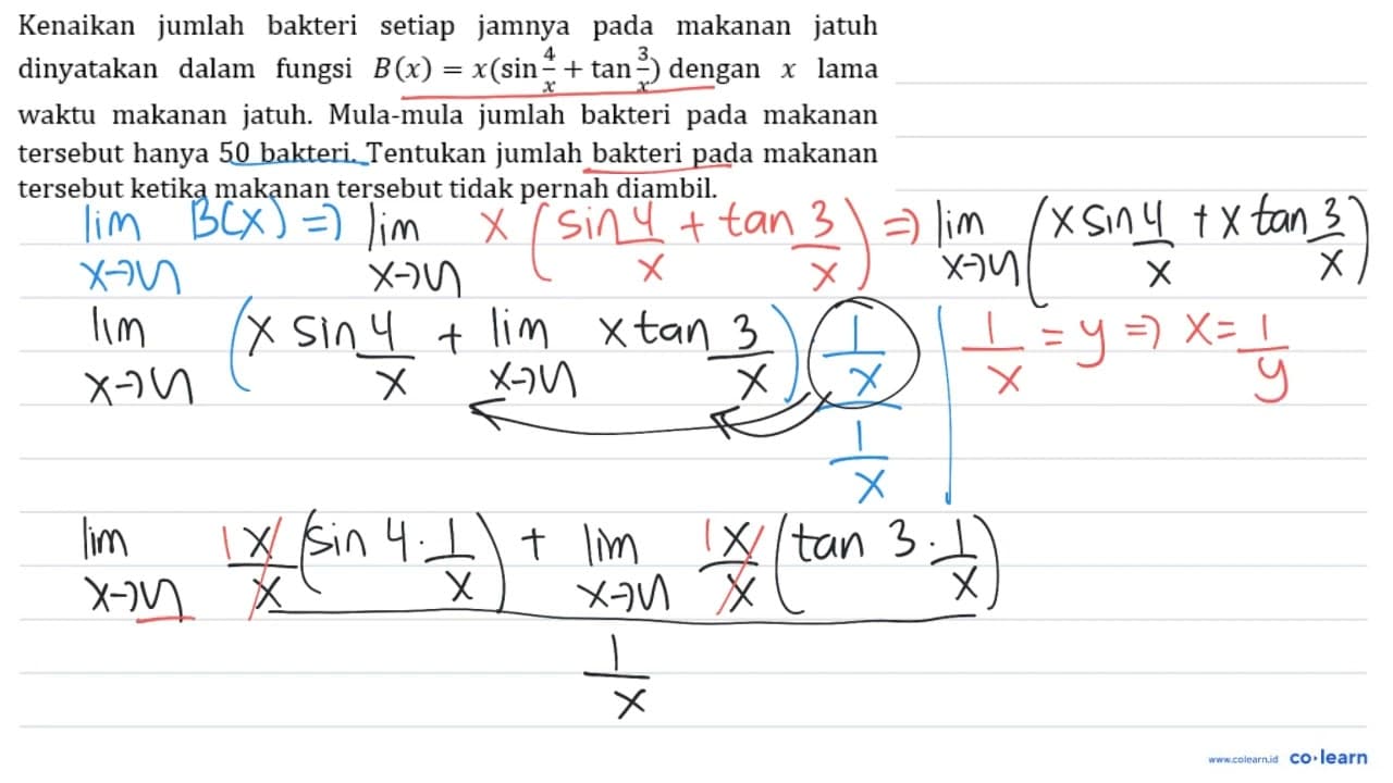 Kenaikan jumlah bakteri setiap jamnya pada makanan jatuh