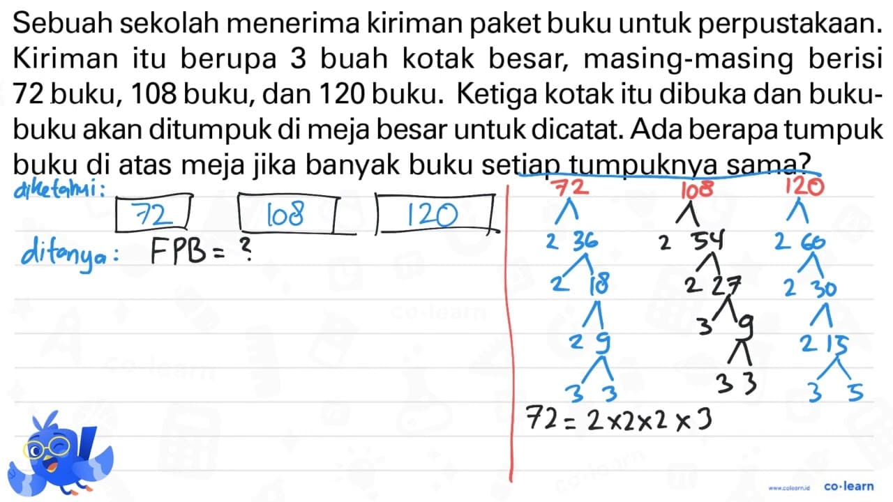 Sebuah sekolah menerima kiriman paket buku untuk