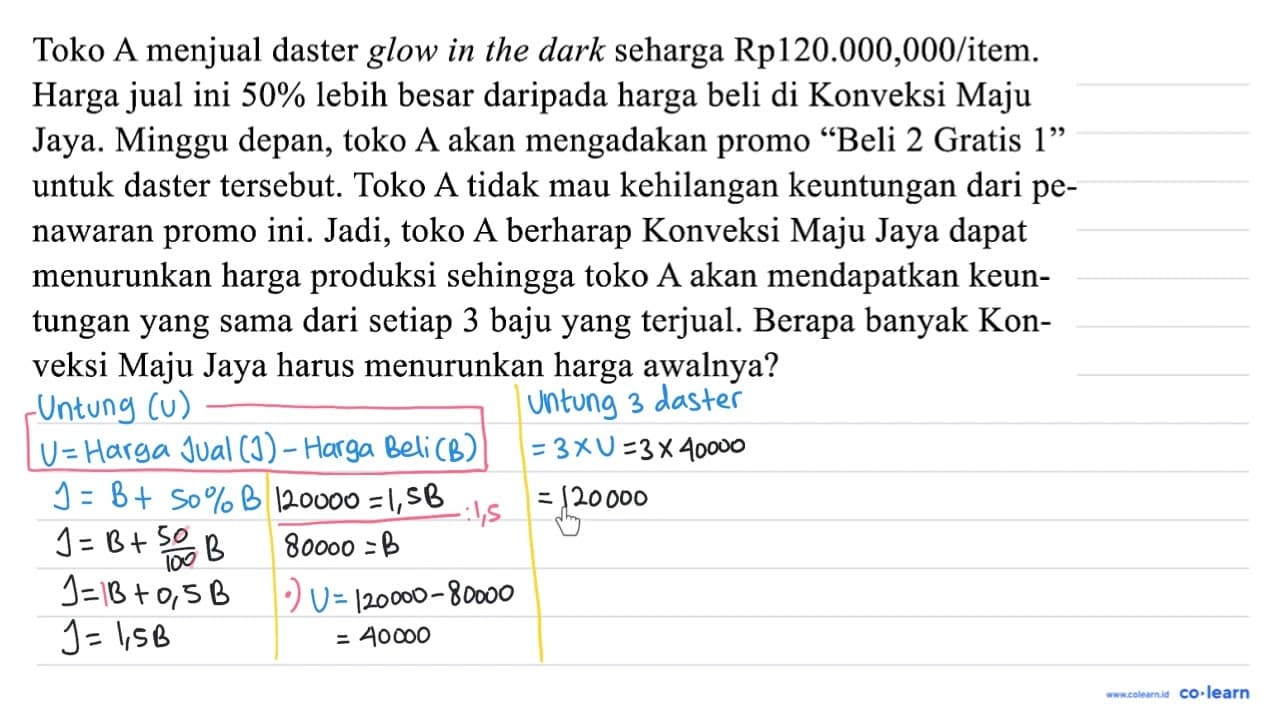 Toko A menjual daster glow in the dark seharga