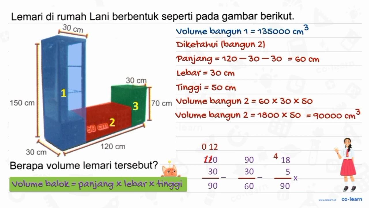 Lemari di rumah Lani berbentuk seperti pada gambar berikut.