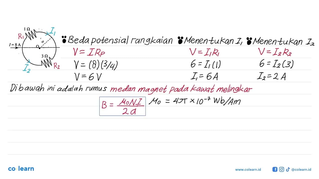 Perhatikan kawat berbentuk lingkaran dengan hambatan