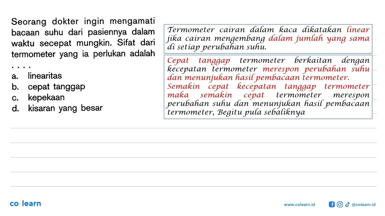 Seorang dokter ingin mengamati bacaan suhu dari pasiennya