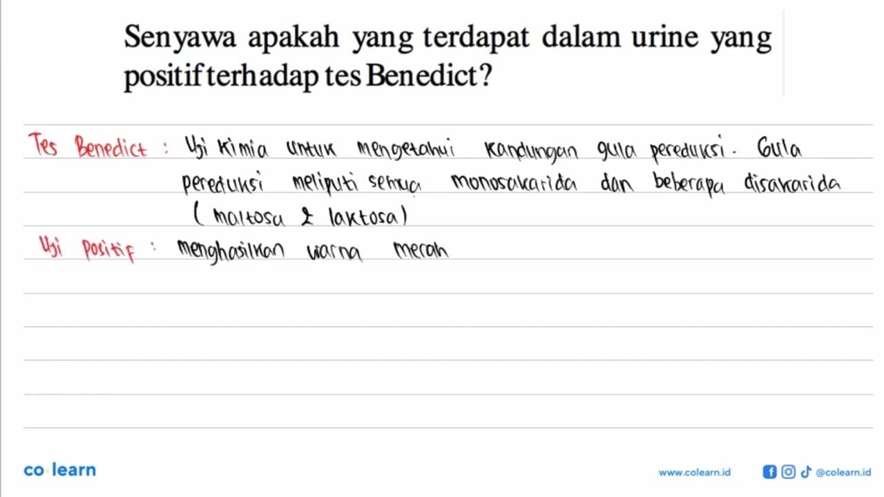 Senyawa apakah yang terdapat dalam urine yang positif