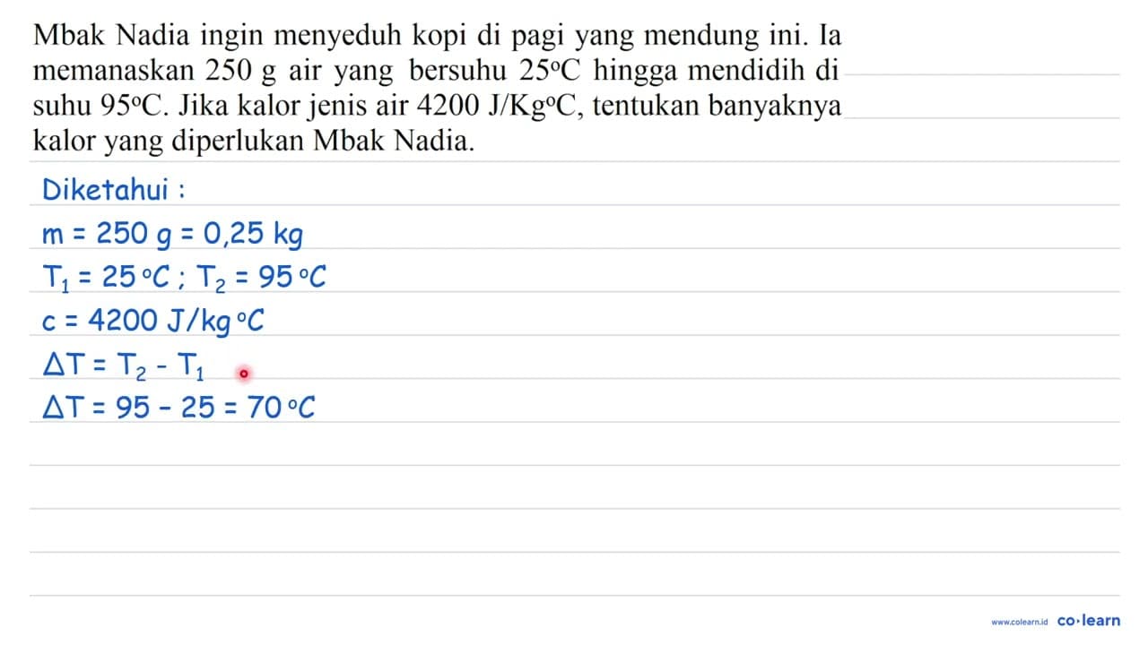 Mbak Nadia ingin menyeduh kopi di pagi yang mendung ini. Ia