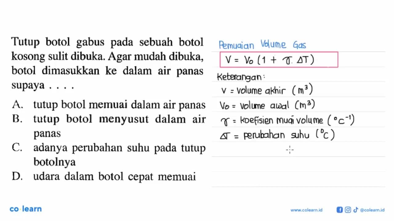 Tutup botol gabus pada sebuah botol kosong sulit dibuka.