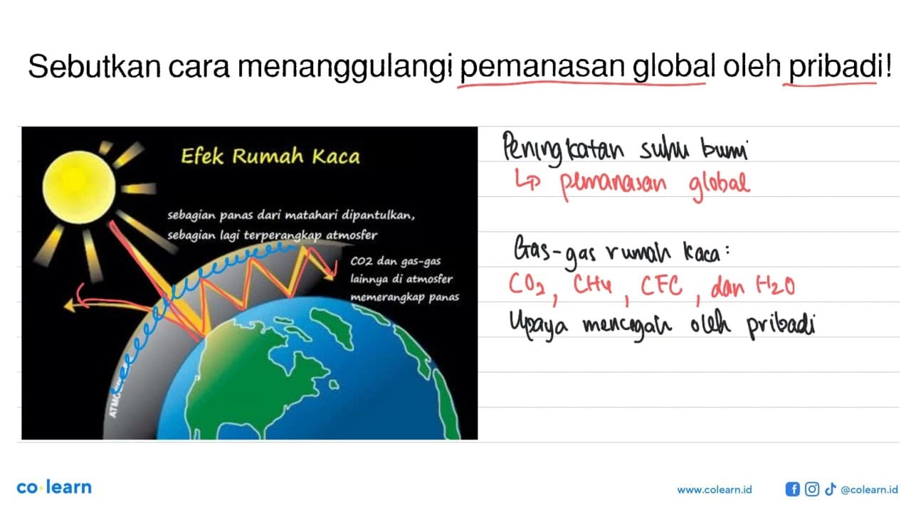 Sebutkan cara menanggulangi pemanasan global oleh pribadi!