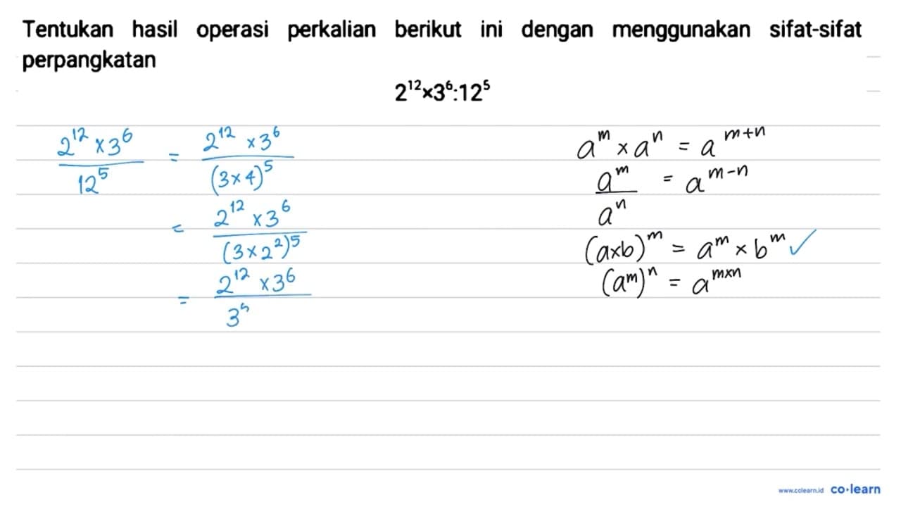 Tentukan hasil operasi perkalian berikut ini dengan