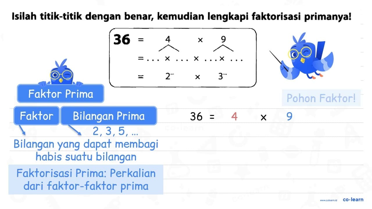 Isilah titik-titik dengan benar, kemudian lengkapi