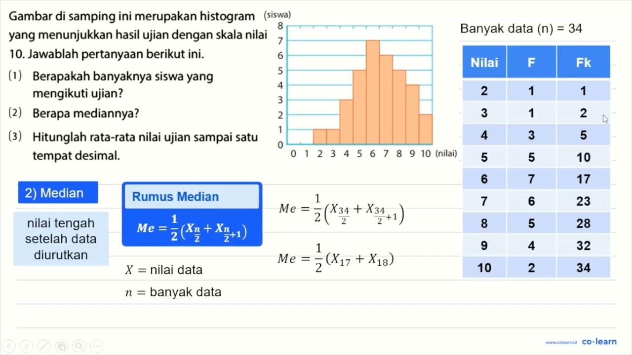 (siswa) 8 7 6 5 4 3 2 1 0 0 1 2 3 4 5 6 7 8 9 10 (nilai)