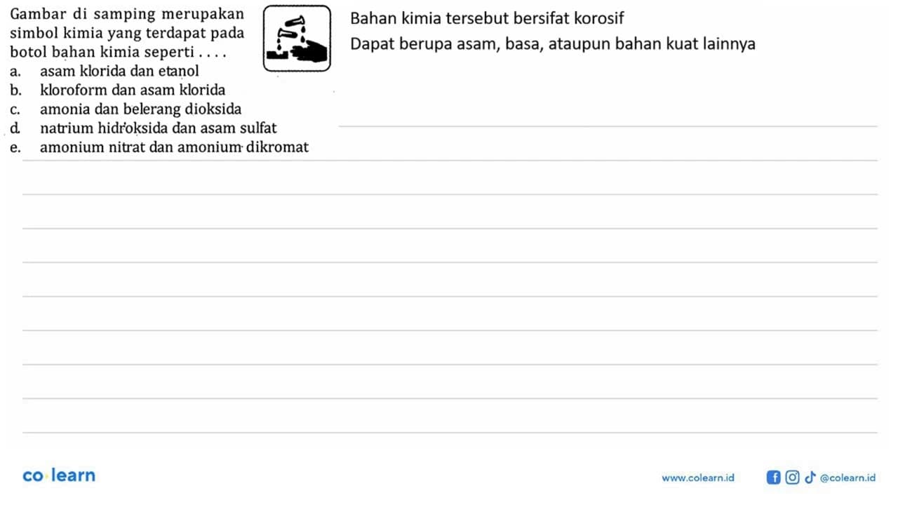 Gambar di samping merupakan simbol kimia yang terdapat pada